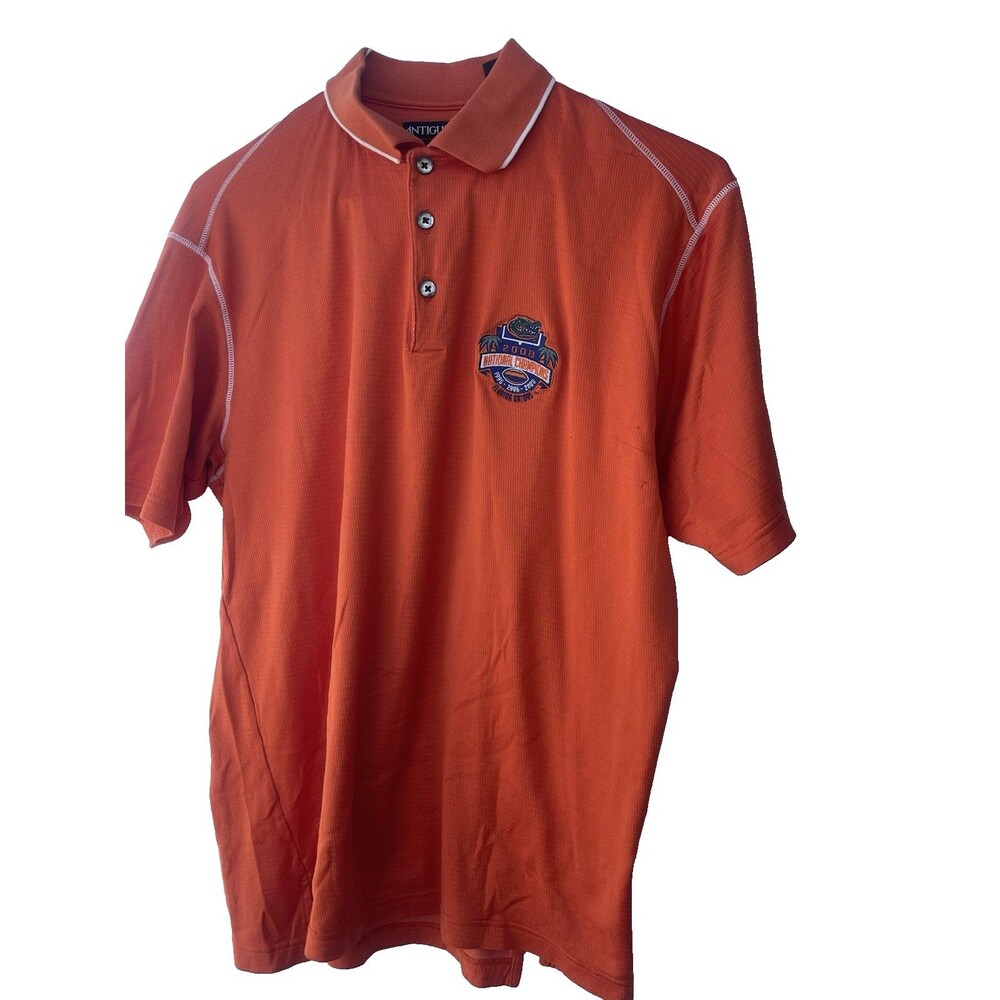 UF Vantage Men’s 2008 National Champions Polo Shirt Orange Embroidered NCAA Coll